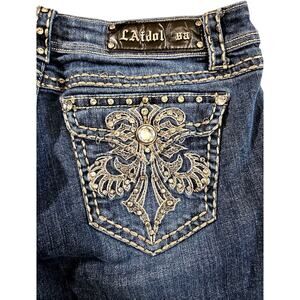 L.A. Idol Embellished Jeans – Size 13 (Blue Denim)